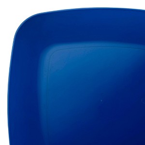 Smarty Had A Party 8.5" Blue Flat Rounded Square Plastic Buffet Plates - 120 pcs - 1 of 4