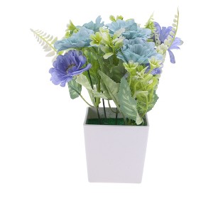 Unique Bargains Artificial Plants Hibiscus Plastic 2.95"x2.95"x7.48" 1 Pc - 1 of 4