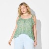 Women's Scoop Neck Chiffon Flutter Tank Top - Wild Fable™ - 2 of 4