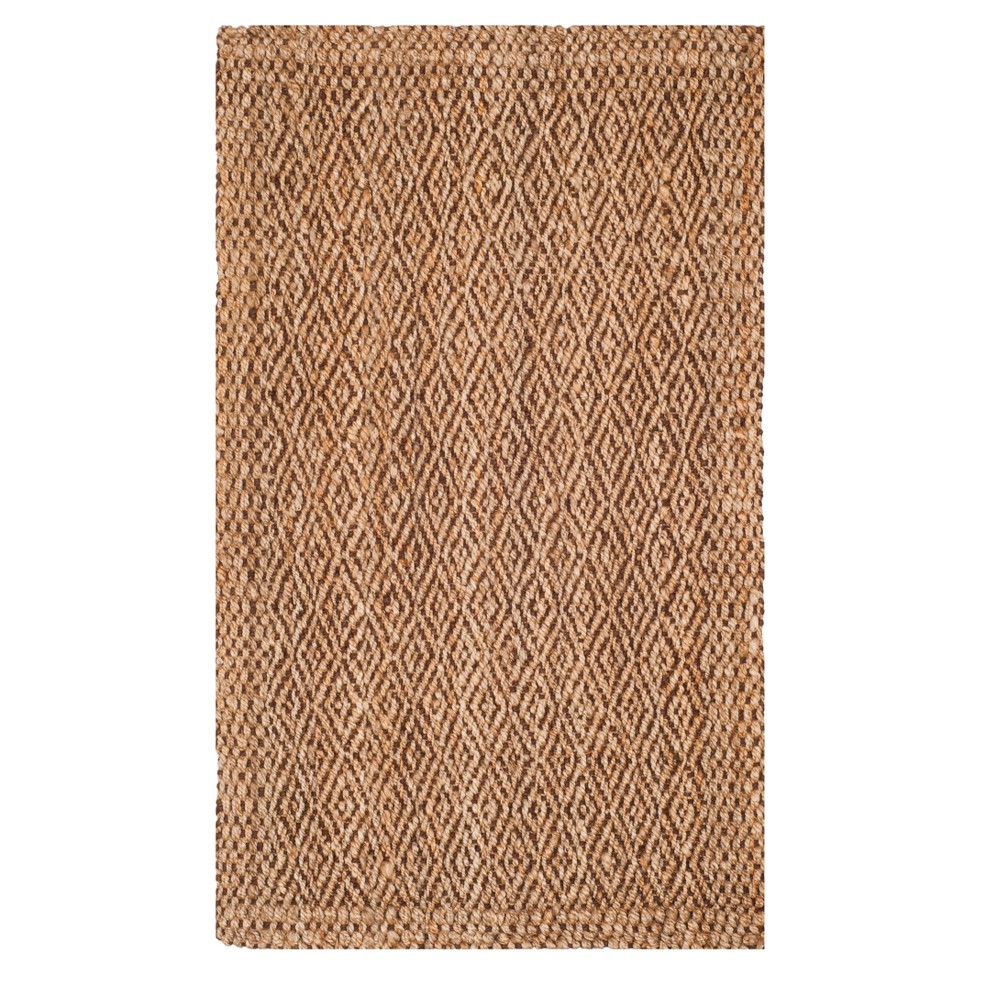 Natural/Brown Geometric Woven Accent Rug 3'X5' - Safavieh