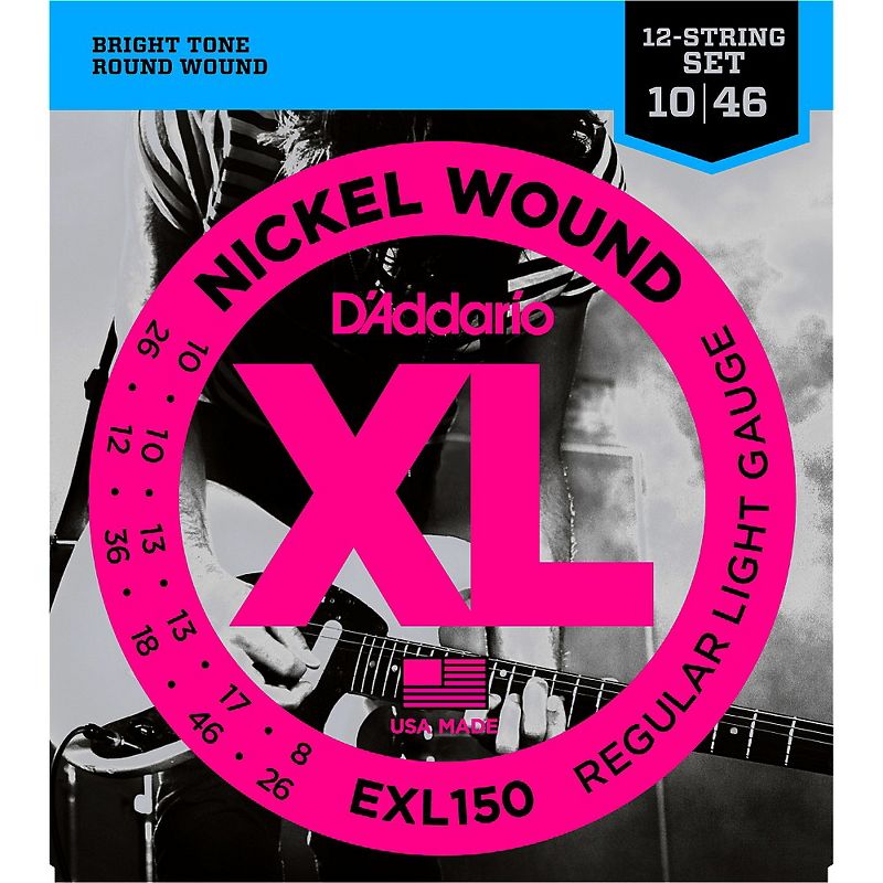 D'Addario EXL150 Nickel XL 12-String Electric Guitar Strings, 1 of 7
