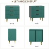 Fluted Dresser for Bedroom with 3 Drawers,Wooden Chest of Drawers with Metal Handle & Feet - 4 of 4