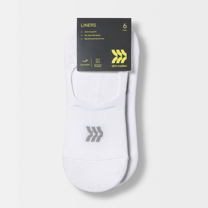 Women's Extended Size Lightweight 6pk Liner Athletic Socks - All In Motion™ - 8-12, 2 of 4
