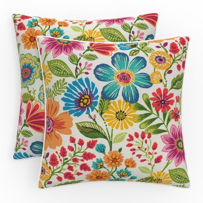 Gregoire Prima 2pc Outdoor Throw Pillows Blue - Pillow Perfect