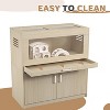 Angel Sar Large Hamster Cage, Wooden Guinea Pig Cages with Detachable Cabinet, Guinea Pig Hutch with Bridge, Openable Top - 4 of 4