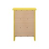 GlasFlength Nightstands Modern Three Drawer Bedside Table with Metal Handles Elegant Design for Bedroom Storage, Yellow, 19"*15"*25" - 4 of 4