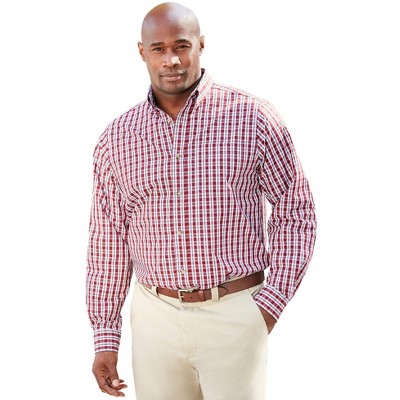 KingSize Men's Big & Tall Long Sleeve Wrinkle Free Sport Shirt