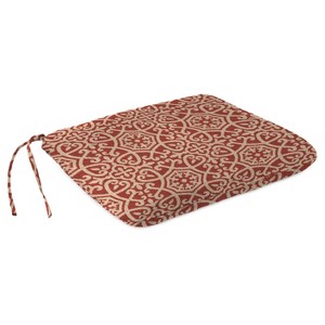 Outdoor Dining Seat Pad - Berry Maroon - Jordan Manufacturing, Pink Red