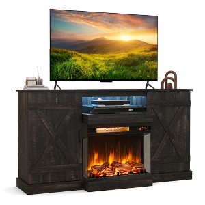 Tangkula TV Cabinet for TVs up to 68" w/ 3-Level Shelves LED Lights 22 Dynamic Modes - 1 of 4