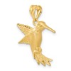 Black Bow Jewelry 14k Yellow Gold Satin Hummingbird Pendant - 4 of 4