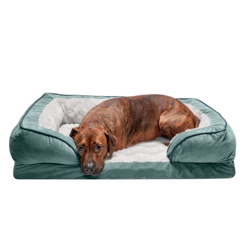 Furhaven Velvet Waves Perfect Comfort Memory Foam Sofa Dog Bed Large Celadon Green Target