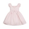 Hope & Henry Girls' Cap Sleeve Special Occasion Sateen Flower Girl Dress with Embroidered Hem, Infant - 3 of 4