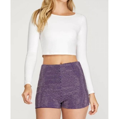 Women's Sadie Studded Shorts - SHE + SKY - image 1 of 3