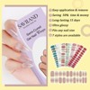 Saviland Women's 22pcs Semi-Cured Gel Nail Strips Kit - Glossy & Long-Lasting Nail Art Design with Tools (Peach Pink Series) - 2 of 4