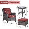 Gymojoy Outdoor Patio Chair Table with Ottoman High Back Club Chair - 2 of 4