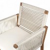 COWLOWN White Set of 2 Outdoor Dining Chairs, Armchair with Cushion, Perfect for Backyard, Poolside, Garden - 3 of 4