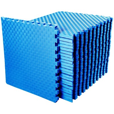 NicBex 26"L Interlocking Gym Floor Mats,Premium EVA Foam,0.5/0.75/1 Inch Thickness,6/12/18/24/36 Pieces,Home Gym and Gymnastics Floor Protection,Black