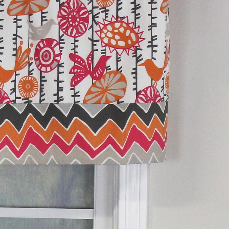 Merangerie Banded Style 3" Rod Pocket Valance 50" x 16" Sherbet by RLF Home, 3 of 5