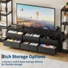 89" TV Stand with 6 Fabric Drawers and 4-Tier Shelves, Modern Entertainment Center for 75" TVs - 2 of 4