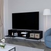 70.9" Manufactured Wood Hairpin Leg TV Rack with 2 Hinged Drawers, 2 Shelves and Cable Management for TVs up to 55" - 2 of 4