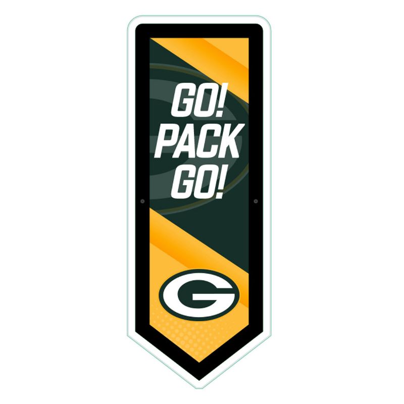 Evergreen Ultra-Thin Glazelight LED Wall Decor, Pennant, Green Bay Packers- 9 x 23 Inches Made In USA, 1 of 7