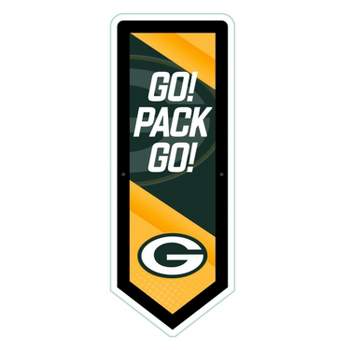 Evergreen Ultra-Thin Glazelight LED Wall Decor, Pennant, Green Bay Packers- 9 x 23 Inches Made In USA