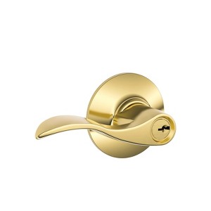 Schlage Accent Bright Brass Entry Lockset 1-3/4 in. - 1 of 1