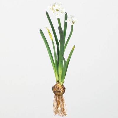 Sullivans Artificial Paperwhite With Bulb Stem 20" White