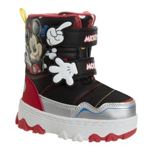 Disney Mickey Mouse Boys Snow Boots - Kids Water Resistant Winter Boots (Toddler/Little Kid) - 1 of 4