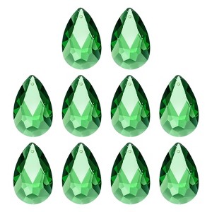 Unique Bargains DIY Hanging Grid K9 Crystal Pendant Oval beads 1.5" 10 Pcs - 1 of 4