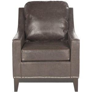 Colton Club Chair - MCR4570C - Antique Brown - Safavieh - 1 of 4