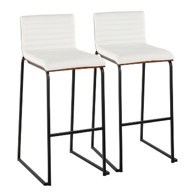 TOAOTBNBOB Upholstered Barstool with Fixed-Height, Contemporary Bar Stools Set of 2, Industrial Bar Chair for Kitchen Island