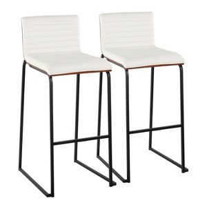 TOAOTBNBOB Upholstered Barstool with Fixed-Height, Contemporary Bar Stools Set of 2, Industrial Bar Chair for Kitchen Island - 1 of 4