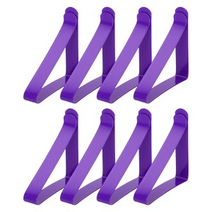 Unique Bargains Stainless Steel Windproof Anti-Rust Tablecloth Clips 8 Pcs - 1 of 4