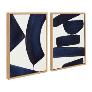 Kate and Laurel Sylvie Japandi 3 and Japandi 26 Framed Canvas Art Set by Rocket Jack - 1 of 4