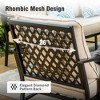 Captiva Designs 6pc Metal Patio Outdoor Conversation Fire Pit Set with Rocking Grid-back Armchairs and Ottomans for Garden, Poolside, Backyard - 4 of 4