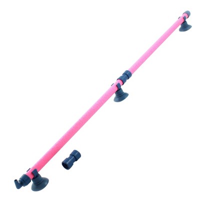 Unique Bargains Fish Tank Aquarium Plastic Air Oxygen Stone Bubble Wall Tube Pink 18 Inch Long