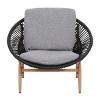 PE Rattan Boho Outdoor Lounge Chair with Deep Seating Cushion, 32" UV Resistant Patio Chair-3irtyhousy - 3 of 4