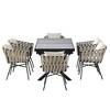 7-Piece Outdoor Extendable Dining Set with Extendable Table and 6 Woven Chair - 4 of 4