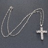 Religious Cross Pendant Necklace Princess Cut CZ Womens Ginger Lyne Collection - 3 of 4
