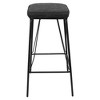LeisureMod Millard Faux Leather Bar Stool with Metal Frame - Sleek Modern Design, Comfortable Seating - 3 of 4