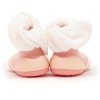 Komuello Baby  Girl First Walk Sock Shoes Bow White - 4 of 4