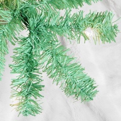 4ft Sage Green Prelit Artificial Christmas Tree with LED Lights
