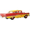 1958 Ford Custom 300 Taxi Cab "Kind Taxi Co." Red and Yellow with Yellow Interior Ltd Ed 1/43 Model Car by Goldvarg Collection - 4 of 4