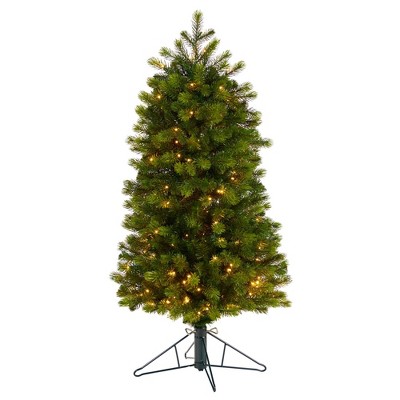 Nearly Natural 4-ft Slim Colorado Mountain Spruce Tree with 150 (Multifunction) Micro LED Lights and 360 Branches