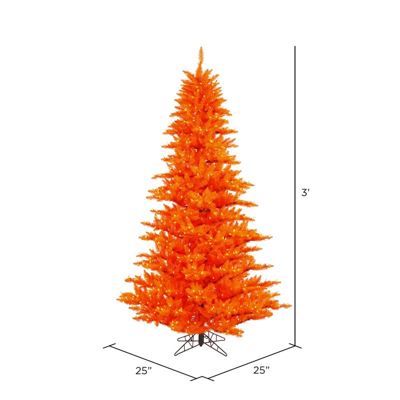 Vickerman Orange Fir Artificial Christmas Tree, 3 of 4