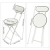 YIYIBYUS Cushioned Padded Folding Stool, 4PCS Portable Bar Stool, White - 4 of 4