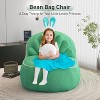 Hachikiko Seashell Bean Bag Chair - XXL Green Reading/Gaming Lounger, Washable Polyester Cover, PP Cotton Filled (43"x39"x31") - 4 of 4