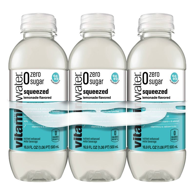 vitaminwater zero squeezed lemonade - 6pk/16.9 fl oz Bottles, 3 of 7