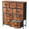 DOMETOUR Dresser for Bedroom 9 Drawer Fabric Storage Tower, Storage Cabinet Tall Chest Organizer Unit Bins Living Room Entryway Closet-Gray - 2 of 4